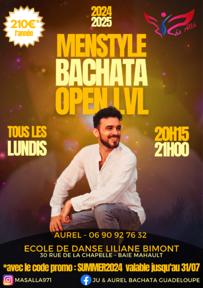 affiche men style rentrée 2024 2025 bachata